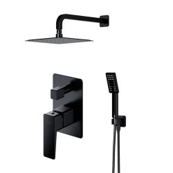 PARMA SLIMLINE ☐200 BLACK Concealed Shower System Set