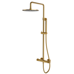 CONTOUR ∅250 BRUSHED GOLD Thermostatic Shower System
