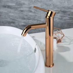 LUNGO 185 ROSE GOLD Single Lever Tall Basin Mixer
