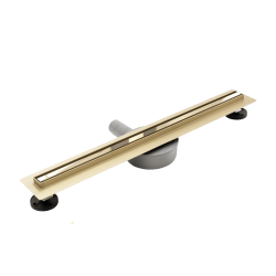 Neo Slim Mirror Gold PRO Linear Shower Floor Drain