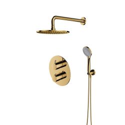 Y ∅250 GOLD Concealed Thermostatic Shower System Set