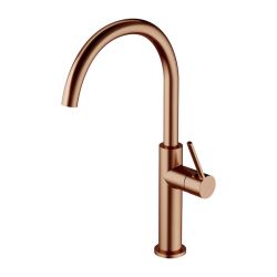 TULA 280 BRUSHED COPPER Tall Single Lever Kitchen Sink Mixer
