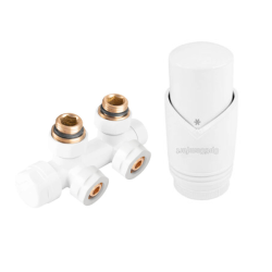 OPTIComfort DuoplexWhite Thermostatic Set With Axial Valves