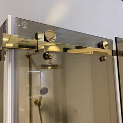 Multislide S Gold Glass Shower Enclosure