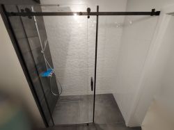 Multislide S Nero Glass Shower Enclosure
