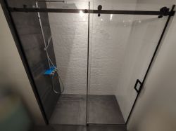 Multislide S Nero Glass Shower Enclosure
